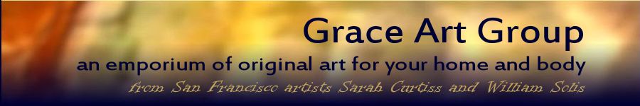 Banner for Grace Art, San Francisco, original art cards and books